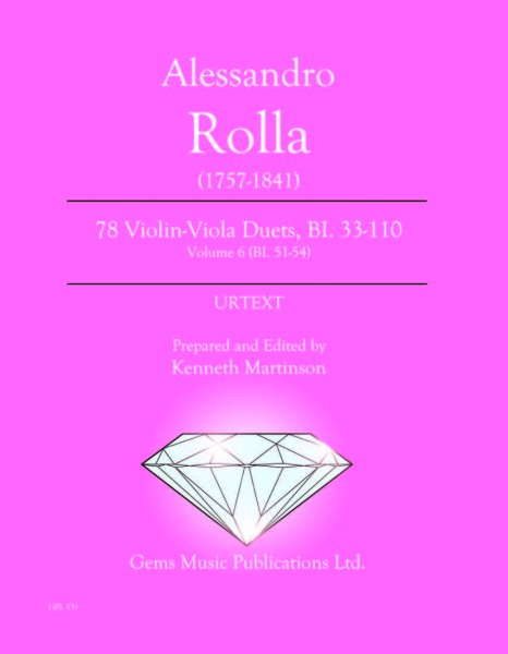 78 Violin-Viola Duets, BI. 33-110 Volume 6 (BI. 51-54)