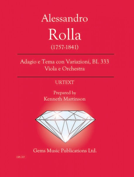 Adagio e Tema con Variazioni, BI. 333 Viola e Orchestra (score/parts)