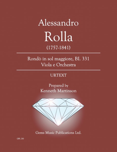 Rondo in sol maggiore, BI. 331 Viola e Orchestra (score/parts)