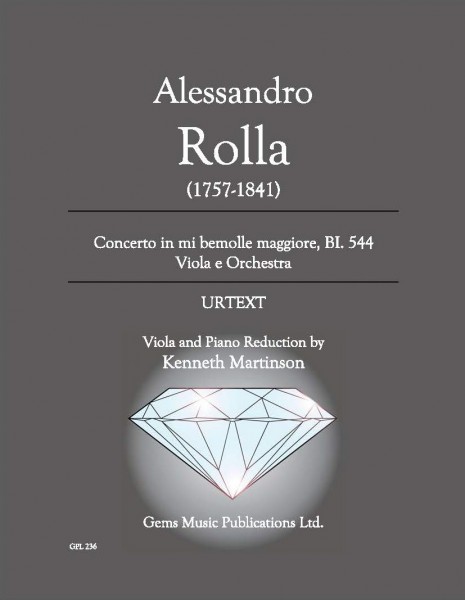 Concerto in mi bemolle maggiore, BI. 544 Viola e Orchestra (viola/piano reduction)