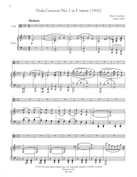 Viola Concerto No. 1 in F minor (1900) (viola/piano reduction)