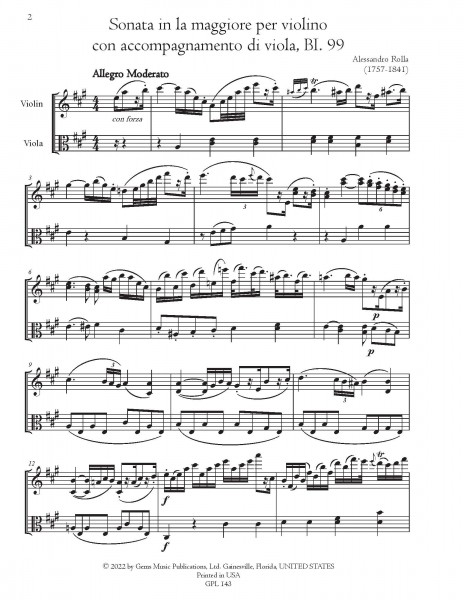 78 Violin-Viola Duets, BI. 33-110 Volume 18 (BI. 99-102)