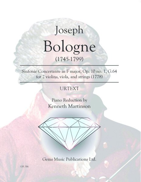 Sinfonie Concertante in F major, Op. 10 no. 1, G. 64 for 2 solo violins, solo viola and orchestra (piano reduction)