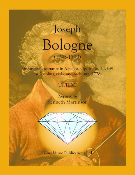 Sinfonie Concertante in A major, Op. 10 no. 2, G. 49 for 2 solo violins, solo viola and orchestra